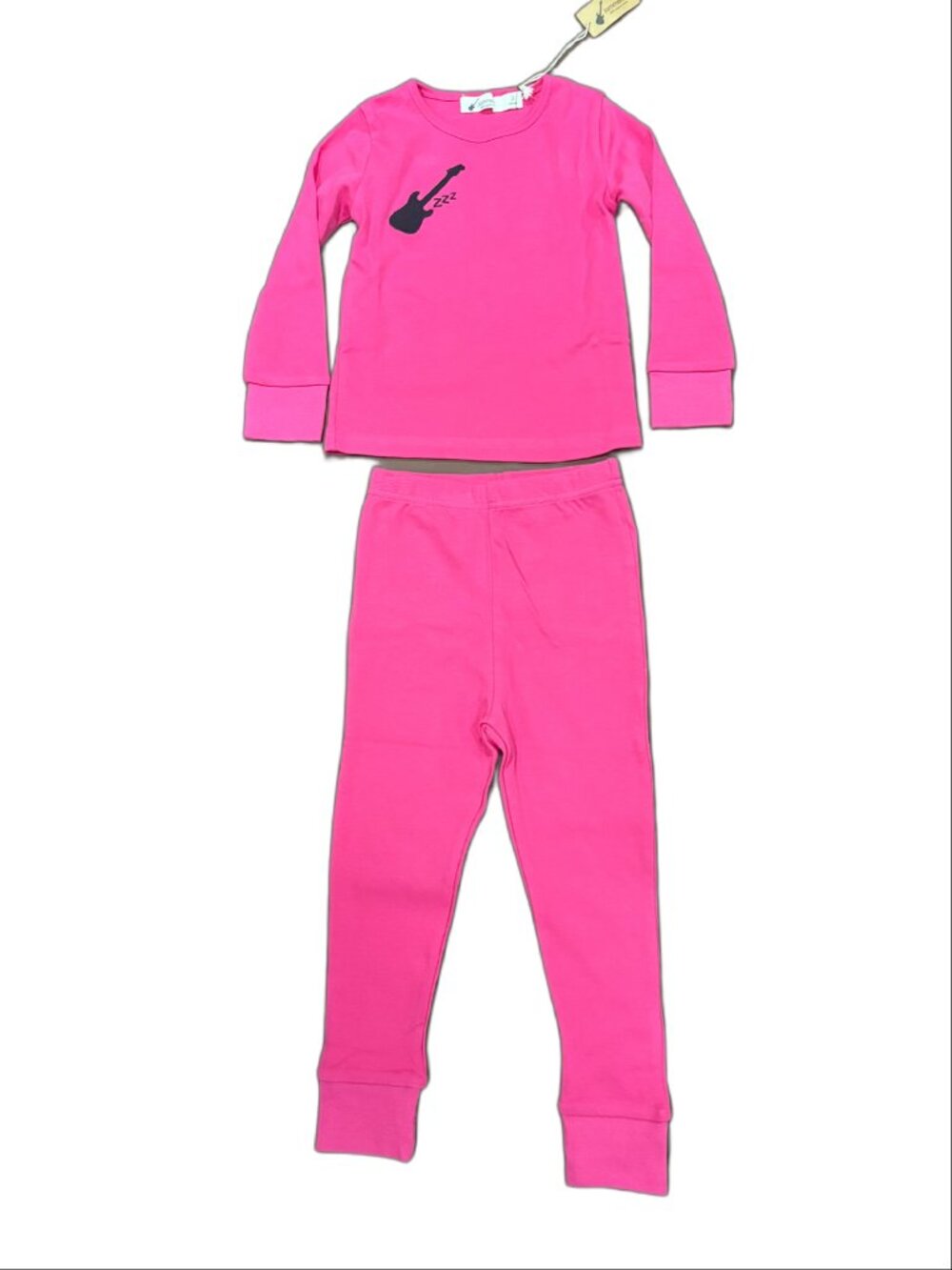 Jammerzz NWT Organic Cotton Electric Guitar 2-Piece Pajama Set - Bright Pink
